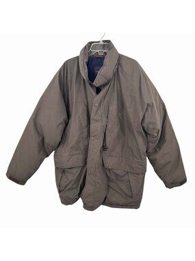 OUTDOOR EXCHANGE MEN'S DARK KHAKI DOWN FEATHER PARKA COAT W/ MULTI POCKETS XXL